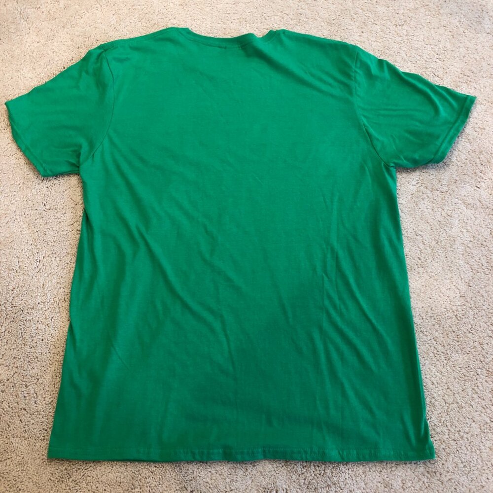 Gildan Soft Green Graphic Irish "Shenanigans Coordinator" T-Shirt Workout Top - Picture 4 of 8